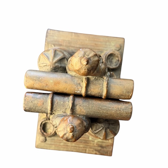 Antique Solid Brass Nautical Bookends Signed KBW | Sailor Maritime Decor - Picture 8 of 11